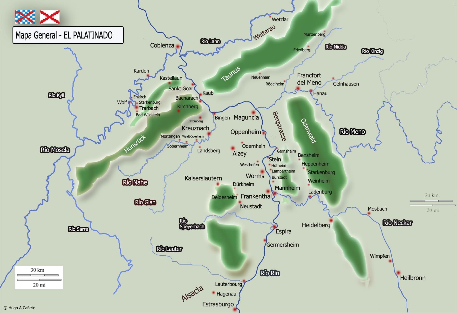 Mapa del Palatinado